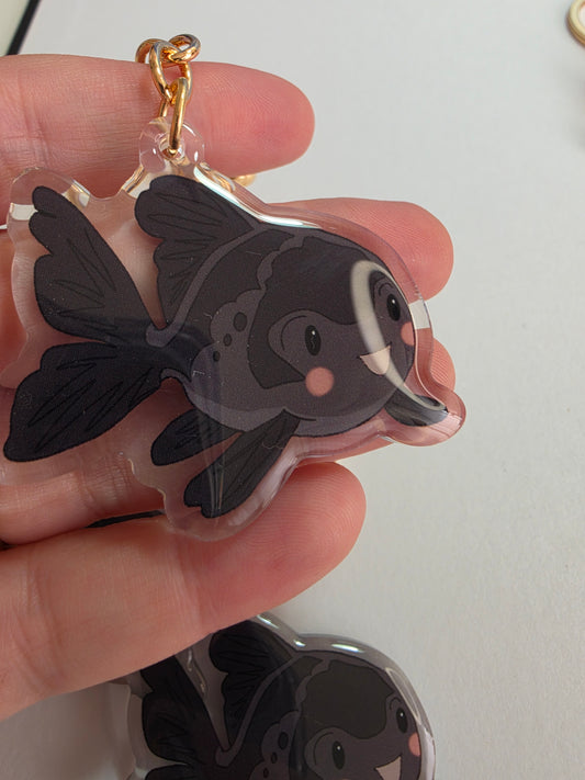 Pet Keychain 097 - Black - Fish
