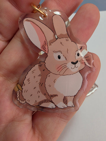Pet Keychain 106 - Brown - Rabbit