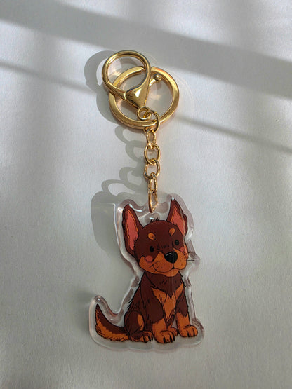 Pet Keychain 027 - Red - Kelpie
