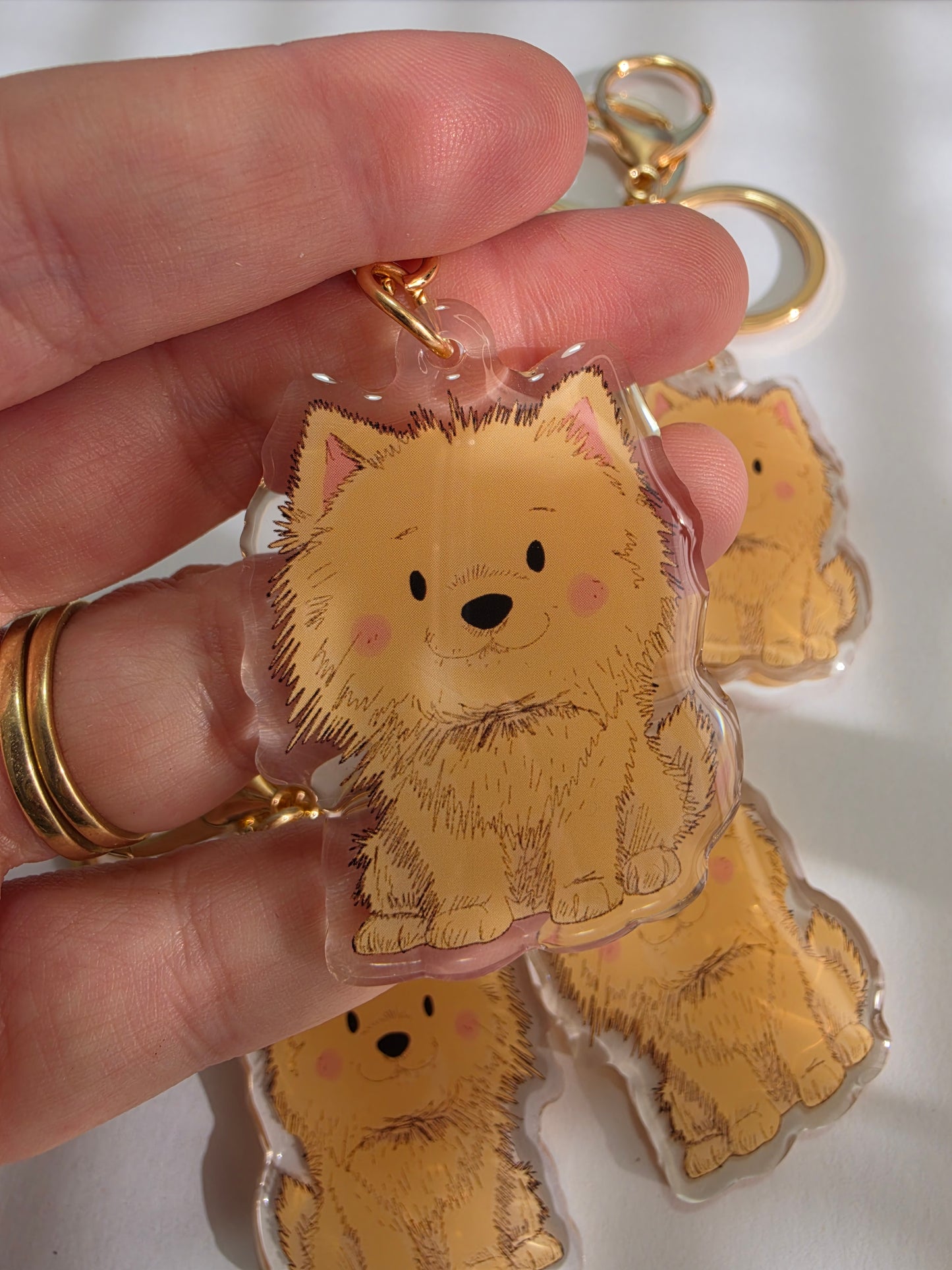 Pet Keychain 055 - Fawn - Pomeranian