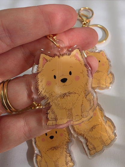 Pet Keychain 055 - Fawn - Pomeranian