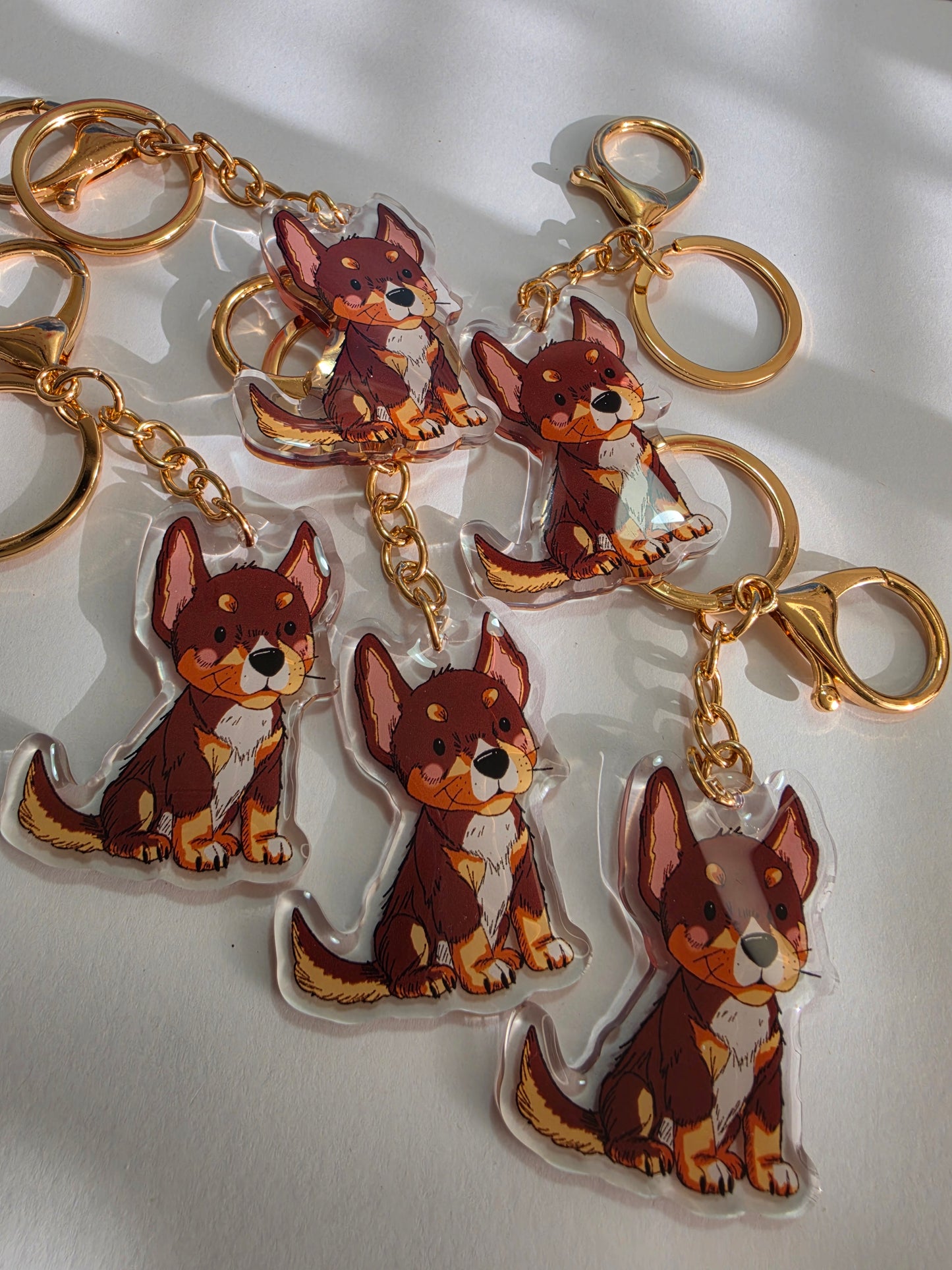 Pet Keychain 028 - Red Tricolour - Kelpie
