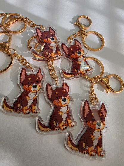 Pet Keychain 028 - Red Tricolour - Kelpie