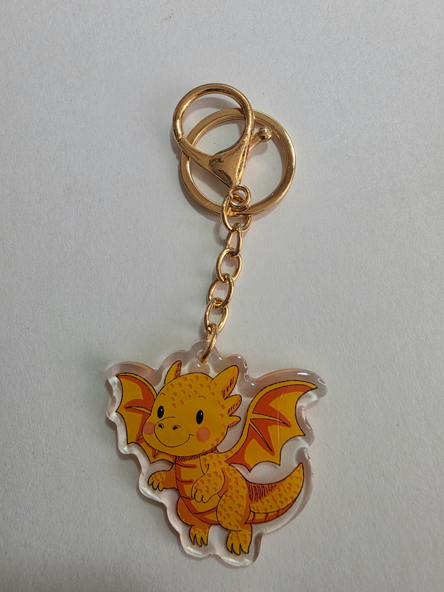 Pet Keychain 095 - Gold - Dragon