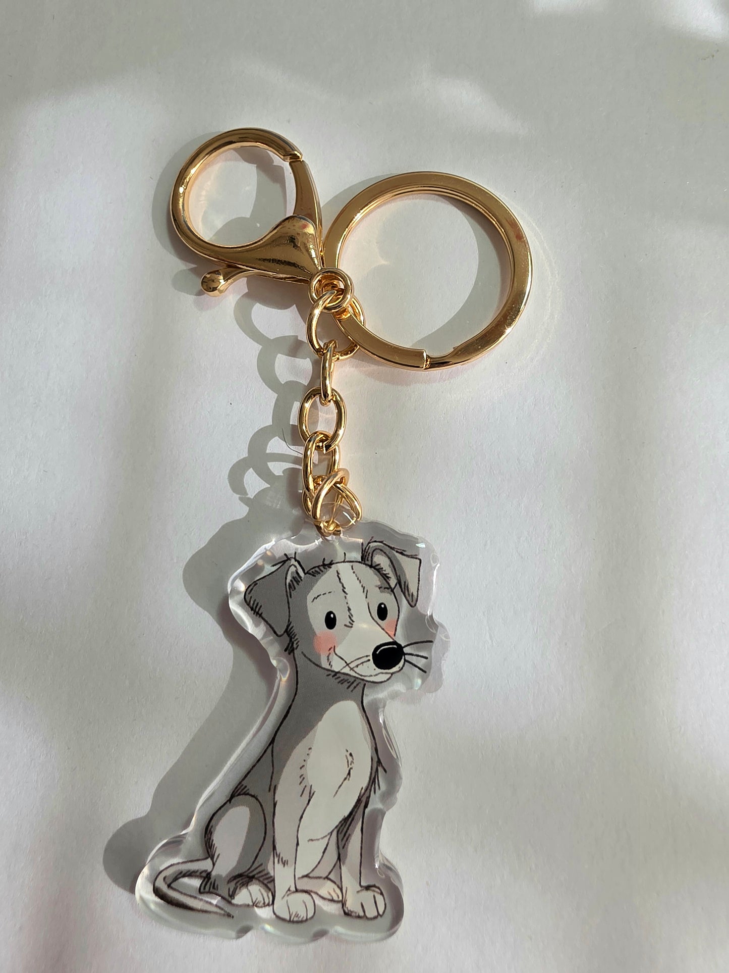 Pet Keychain 071 - Grey - Greyhound