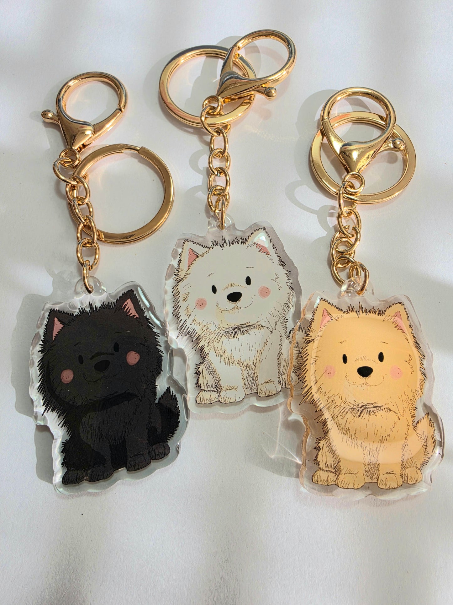 Pet Keychain 054 - Black - Pomeranian