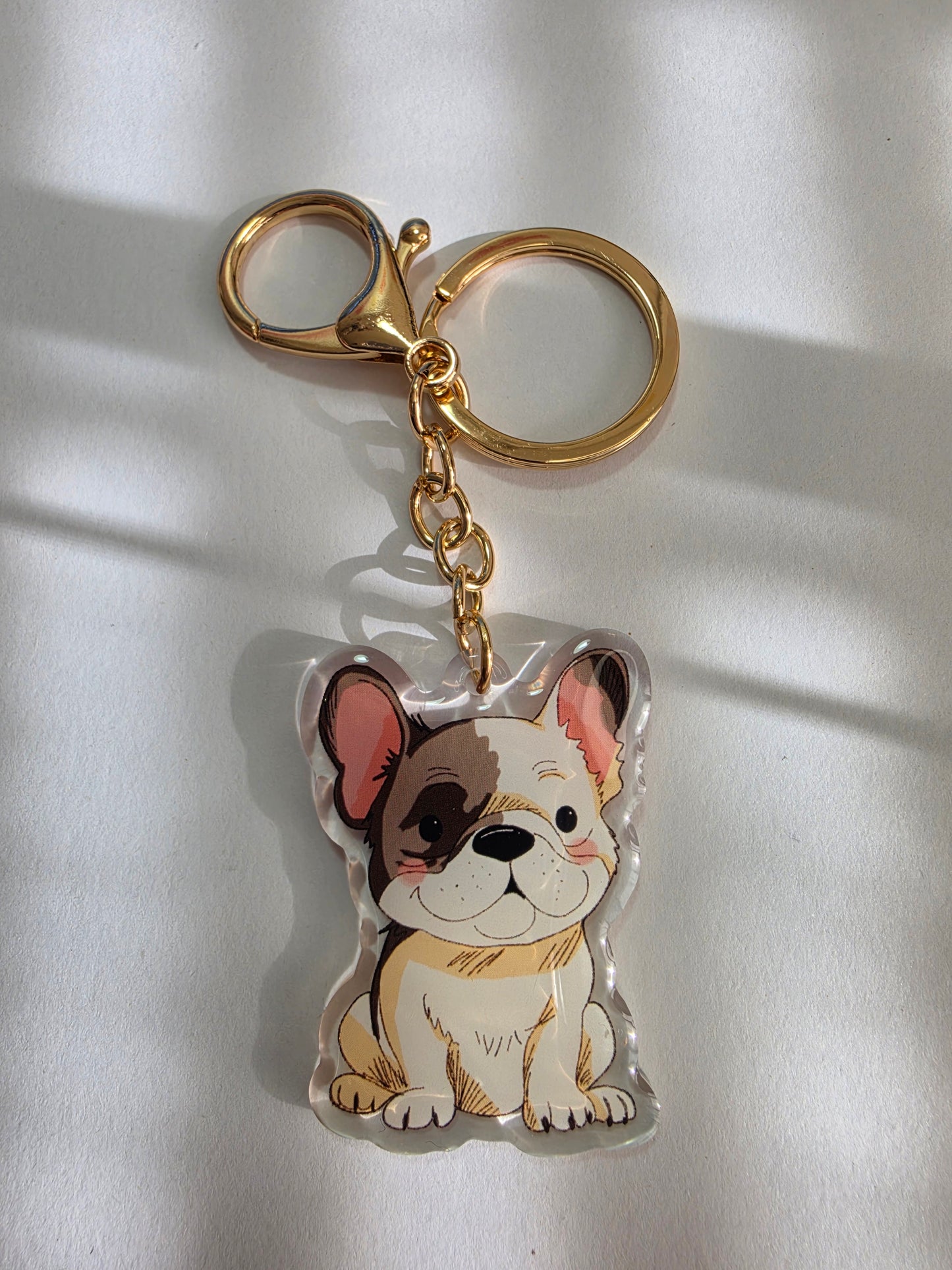 Pet Keychain 046 - Cream - French Bulldog
