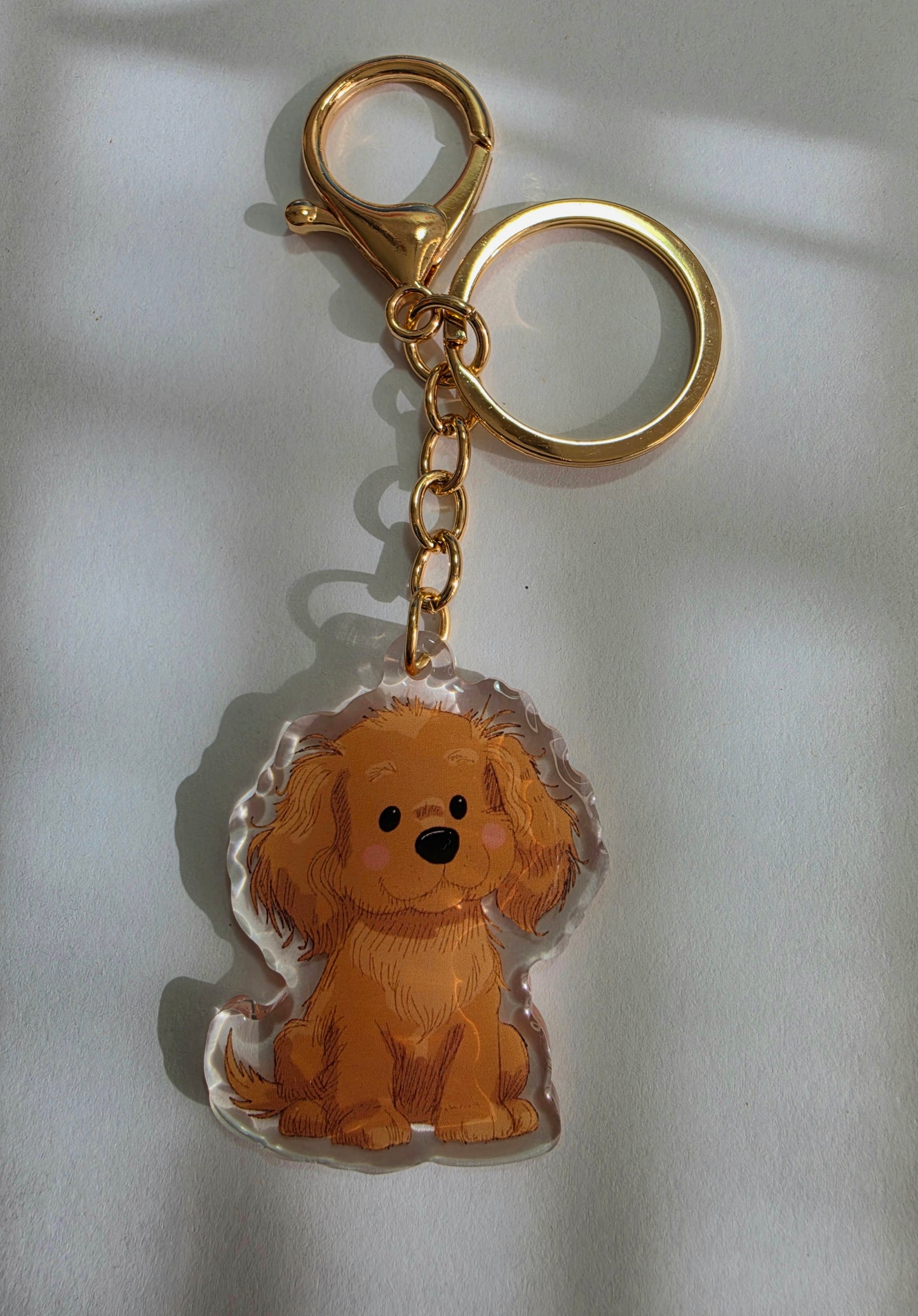 Pet Keychain 063 - Gold - Spaniel