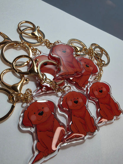 Pet Keychain 016 - Red - Labrador Retriever