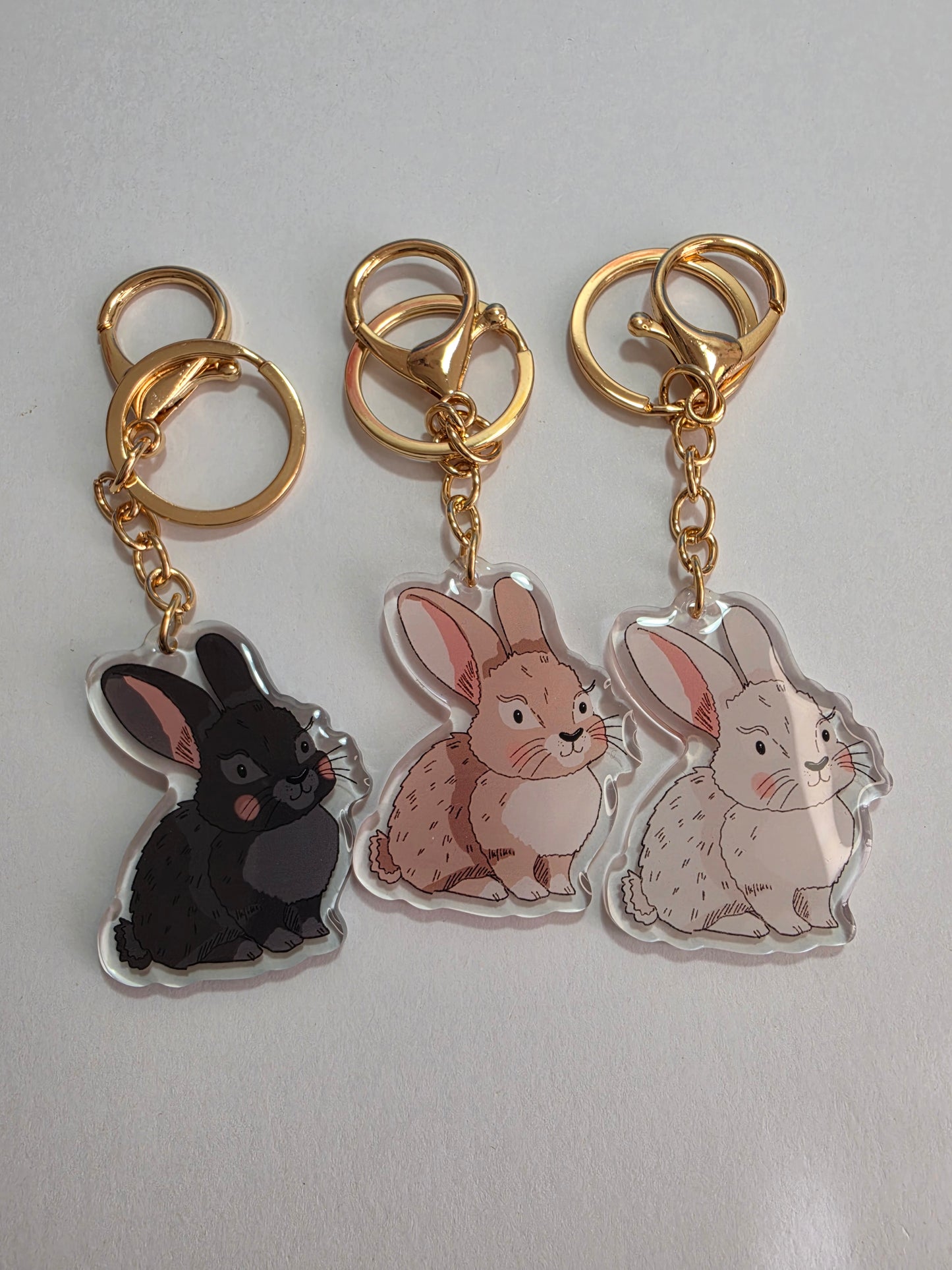Pet Keychain 105 - Black - Rabbit